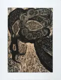 Marina Caram, Série: Barroca Fachada Bahia: Pássaro em Pouso, 1979, gravura em metal
