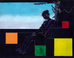 Figura Sentada by Italo Cencini, 1986, óleo sobre duratex, offered Mar 2023