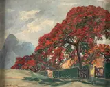 Gastão Formenti, Paisagem, 1941, óleo sobre madeira