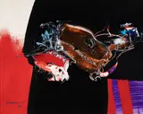 Sem Título by Manabu Mabe, 1985, óleo sobre eucatex, offered Mar 2023