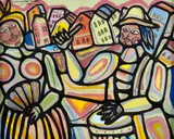 Carnaval by Carlos Páez Vilaró, 2009, óleo sobre tela, offered Mar 2023