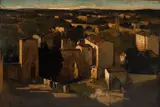 Dario Mecatti, Paisagem Toscana, óleo sobre tela