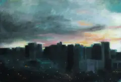 Paisagem Noturna by Gregório Gruber, 1986, pastel sobre papel, offered Mar 2023