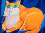Gatuno Amarelo by Aldemir Martins, 1976, óleo sobre tela, offered Mar 2023