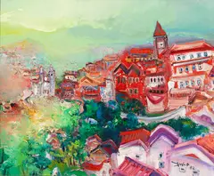 Sem Título by Yugo Mabe, óleo sobre tela, offered Mar 2023