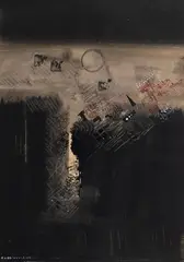 Abstração by Fernando Odriozola, 1966, técnica mista sobre papel, offered Mar 2023