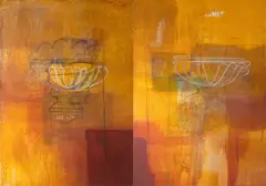 Sem Título by Celso Orsini, 1994, acrílico sobre tela e colagem, offered Mar 2023