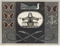 A Mãe dos Homens by Gilvan Samico, 1981, xilogravura, offered Mar 2023