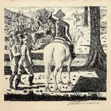 O Cavaleiro da Esperança by Candido Portinari, 1948, desenho a nanquim e bico de pena sobre papel, offered Mar 2023