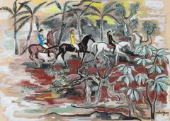 John Graz, Passeio das Amazonas, guache sobre papel
