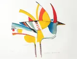 Aldemir Martins, Pássaro, 1985, serigrafia