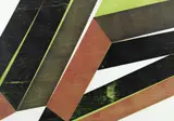 Geométrico Verde e Vermelho by Emanoel Araujo, xilogravura, offered Feb 2023