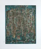 Abstrato Azul by Marina Caram, gravura em metal, offered Feb 2023
