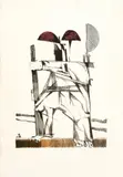 Aldemir Martins, Cangaceiro, 1982, litogravura sobre papel