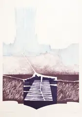 Escarpas e Vertentes by Renina Katz, 1976, serigrafia, offered Feb 2023