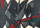 Detalhes vermelhos e cinzas by Emanoel Araujo, xilogravura, offered Feb 2023