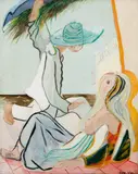 Cícero Dias, Na praia, 1942, óleo sobre tela