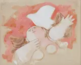 Figura by Milton Dacosta, 1966, técnica mista sobre papel, offered Dec 2022
