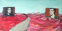 Sem Título by Sérgio Romagnolo, 1985, óleo sobre tela, offered Dec 2022