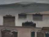 Barcos by Arcangelo Ianelli, 1958, óleo sobre tela, offered Dec 2022