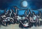 Frank Schaeffer, Caranquejos, 1975, pastel sobre papel