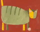 Gustavo Rosa, Gato, 1987, óleo sobre tela