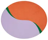 Hércules Barsotti, N° 16 Lilás, Laranja, Areia, acrílica com areia sobre tela