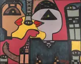 Efigenia A. Deus, Olhos Abertos, 1997, óleo sobre tela