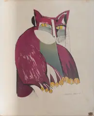 Gato Roxo by Aldemir Martins, 1985, serigrafia, offered Dec 2022