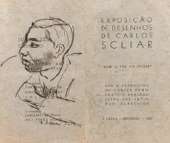 Retrato de Octávio Araújo by Aldo Bonadei, 1945, desenho a caneta esferográfica, offered Dec 2022