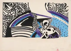 Arabesco I by Anna Bella Geiger, 1972, aquarela sobre papel, offered Dec 2022