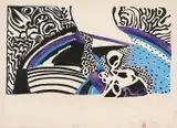 Anna Bella Geiger, Arabesco I, 1972, aquarela sobre papel