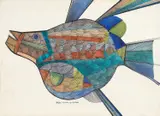 Peixe by Aldemir Martins, 1976, técnica mista sobre papel, offered Dec 2022