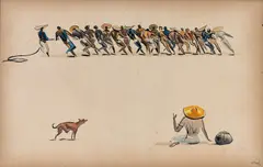Sem Título by Carybé, 1956, nanquim e ecoline sobre papel, offered Dec 2022