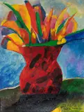 Vaso de Flor by Aldemir Martins, 1997, óleo sobre tela, offered Dec 2022
