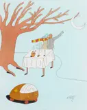 Sem Título by Marcelo Cipis, nanquim, aquarela e ecoline sobre papelS, offered Nov 2022