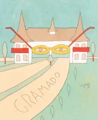 Gramado by Marcelo Cipis, nanquim, aquarela e ecoline sobre papel, offered Nov 2022