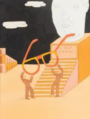 Sem Título by Marcelo Cipis, nanquim, aquarela e ecoline sobre papel, offered Nov 2022