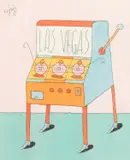 Las Vegas by Marcelo Cipis, nanquim, aquarela e ecoline sobre papel, offered Nov 2022