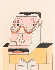 Sem Título by Marcelo Cipis, nanquim, aquarela e ecoline sobre papel, offered Nov 2022
