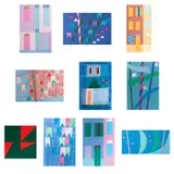 Alfredo Volpi, Conjunto de 10 gravuras, gravura