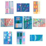 Alfredo Volpi, Conjunto de 10 gravuras, gravura
