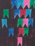 Bandeirinhas by Alfredo Volpi, gravura, offered Oct 2022