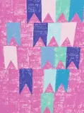 Bandeirinhas by Alfredo Volpi, serigrafia sobre papel, offered Oct 2022