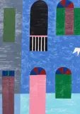 Fachada com Bandeirinha by Alfredo Volpi, gravura, offered Oct 2022