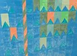 Bandeirinhas com Mastro by Alfredo Volpi, gravura, offered Oct 2022