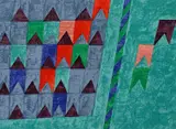 Bandeirinhas e Mastro by Alfredo Volpi, gravura, offered Oct 2022