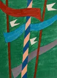 Mastros, Flâmulas e Bandeirinhas ao vento by Alfredo Volpi, gravura, offered Oct 2022