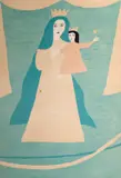 Madona e Menino by Alfredo Volpi, gravura, offered Oct 2022