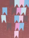 Bandeirinhas by Alfredo Volpi, gravura, offered Oct 2022
